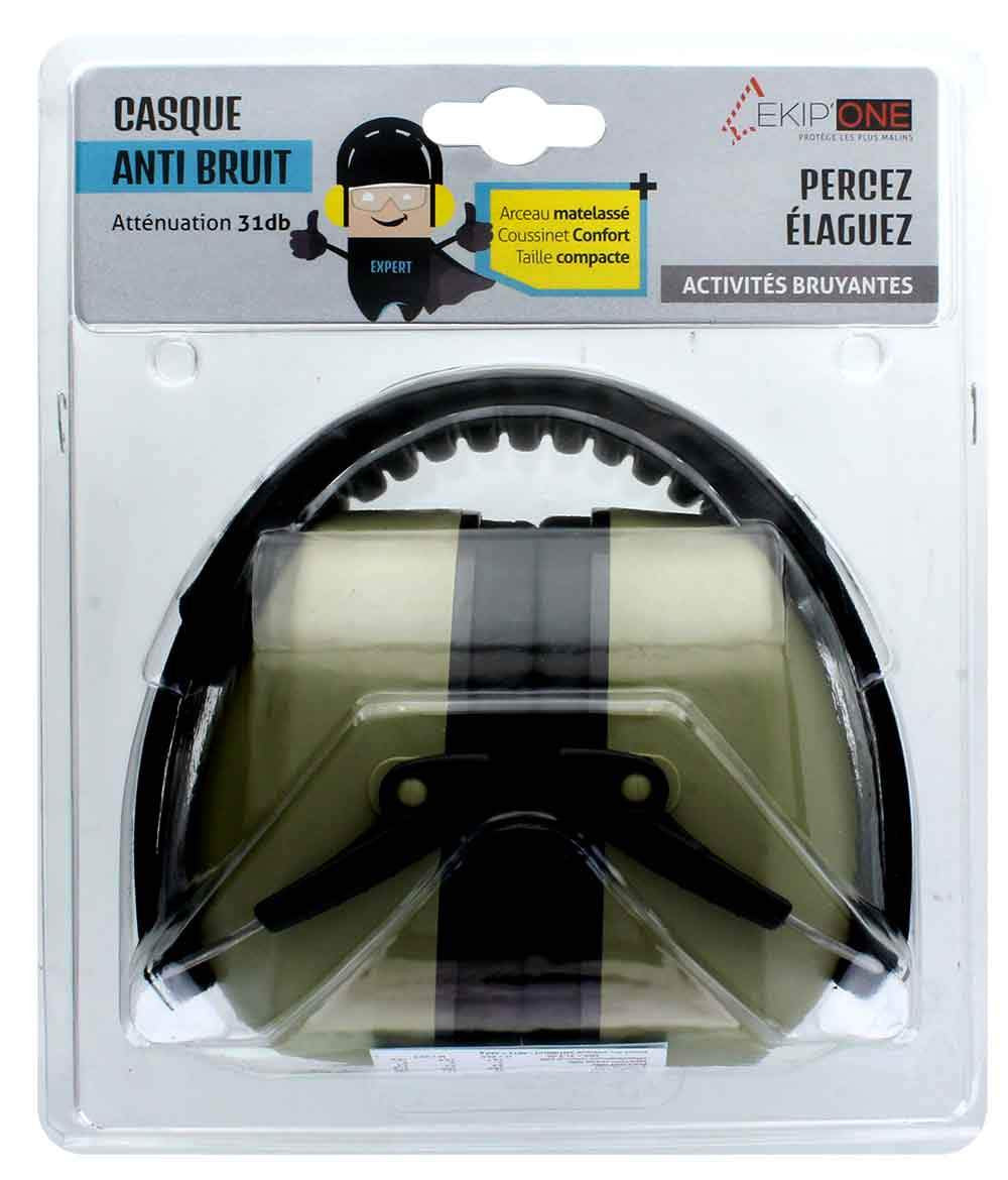 Casque anti-bruit EXPERT EK07 pliable grande taille coquilles ABS