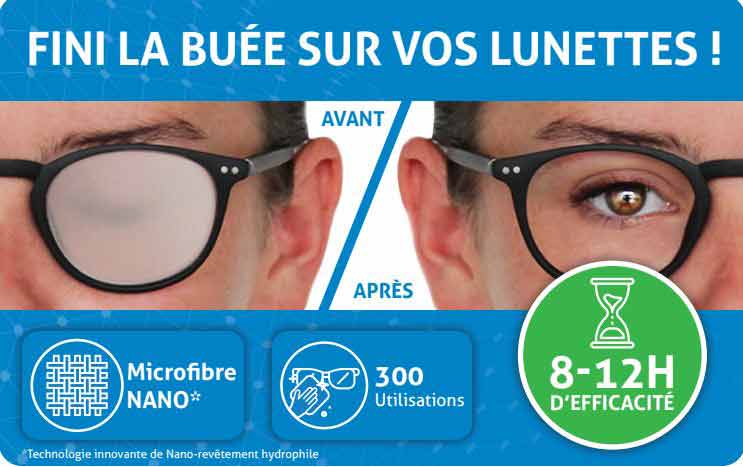 Lingette anti buée lunettes - Zoom Optique opticien Cysoing